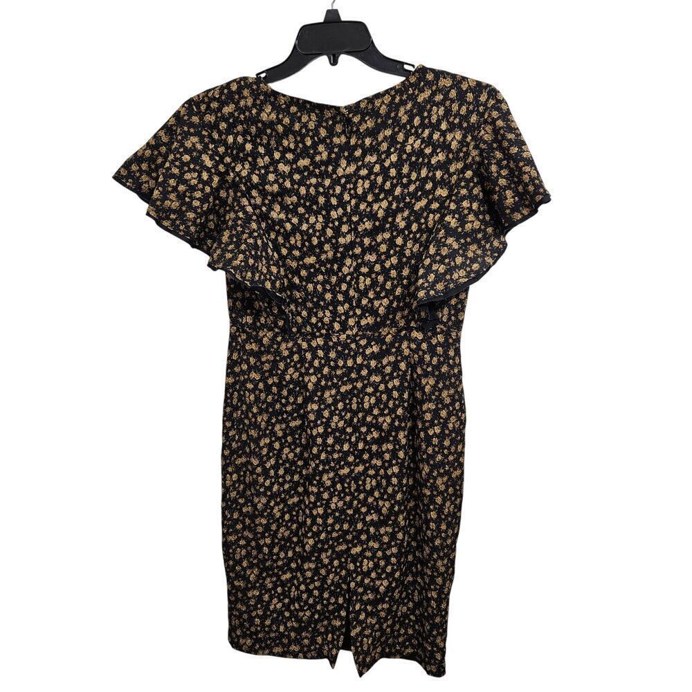 Anthropologie Tracy Reese Fluttered Floral Knee-Length Dress Size 10 Cottagecore - Picture 3 of 8